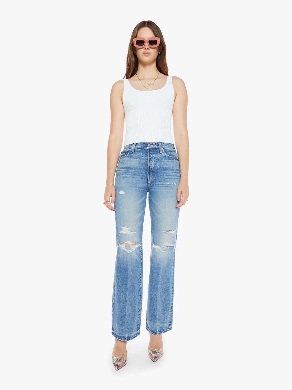 MOTHER Superior Jeans The Rambler Sneak in TCB Size 29